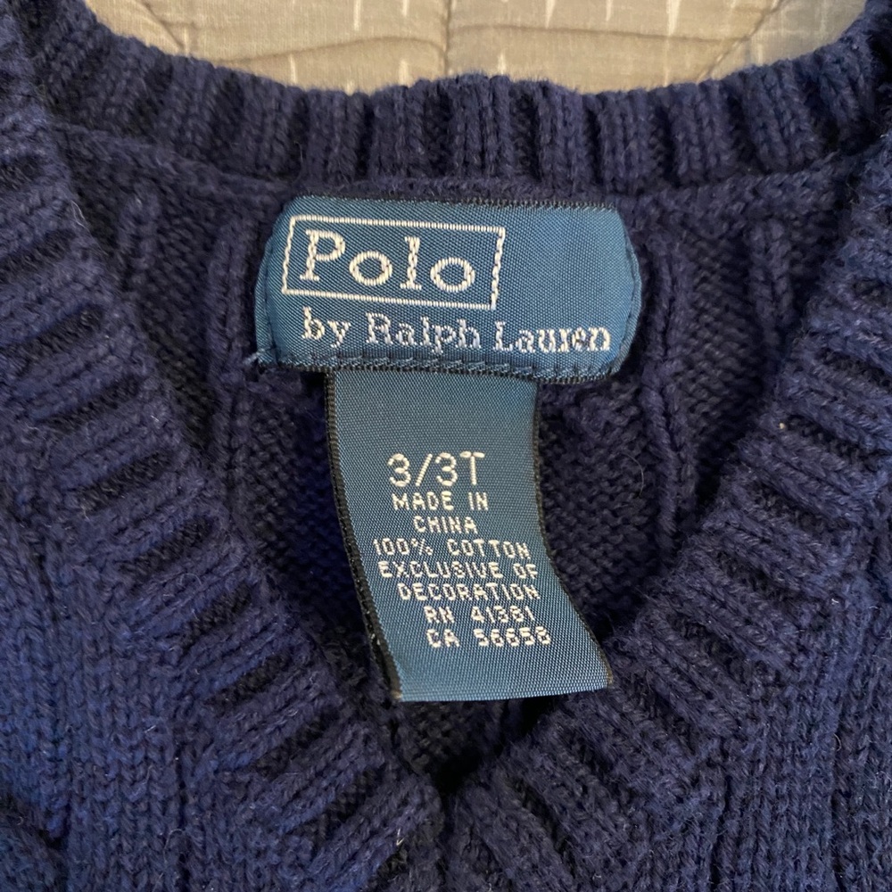 Polo navy sweater vest - Picture 2 of 3